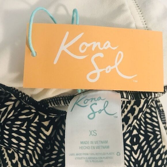 NWT Kona Sol Black White Tankini Top - Picture 7 of 9